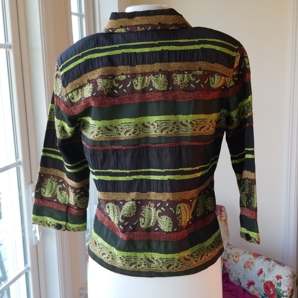 VINTAGE! Erin of London Striped Jacket - Picture 3 of 7